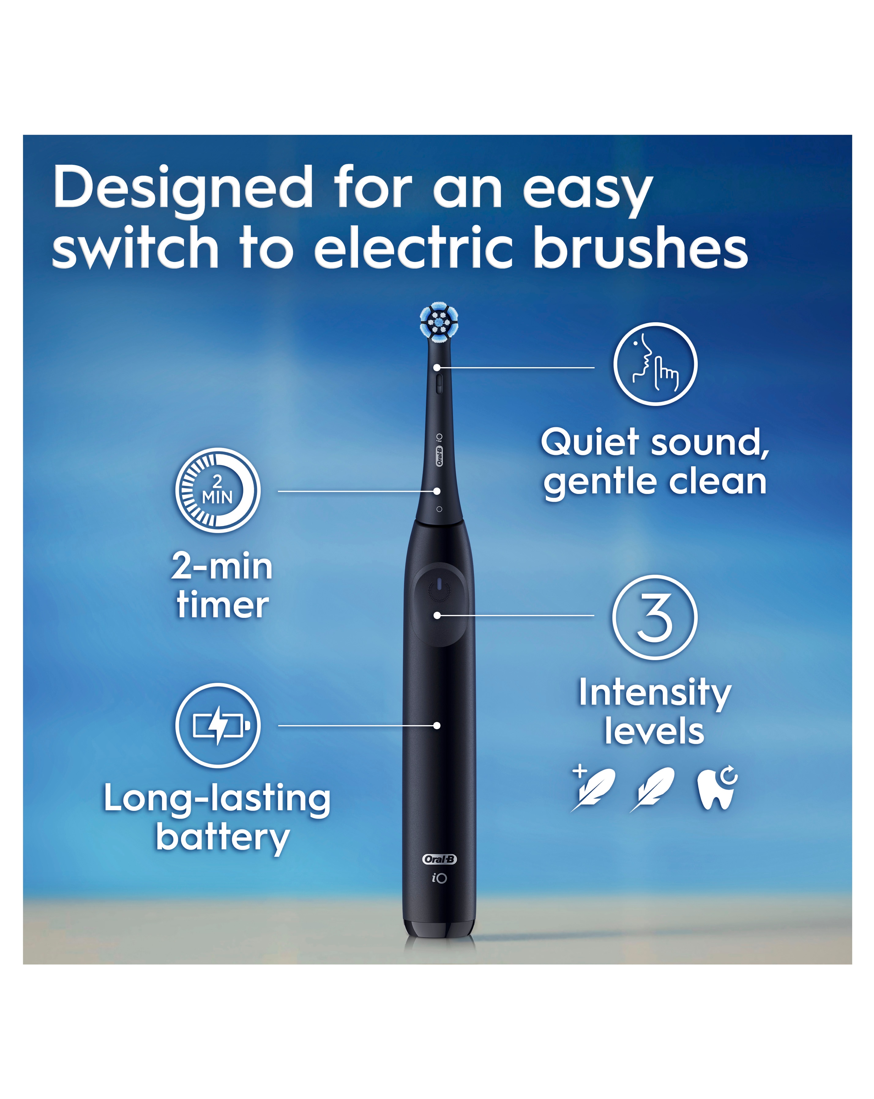 Oral-B iO2 Series Night Black + Travel Case | Ambrose Wilson