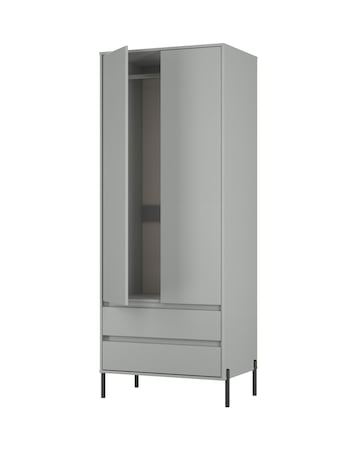 Sloan Ready Assembled 2 Door 2 Drawer Wardrobe