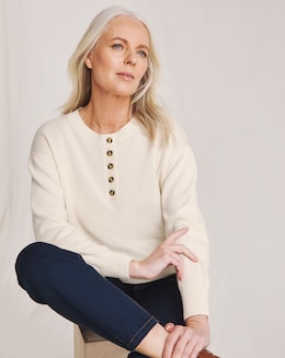 Julipa Pure Cotton Henley Jumper