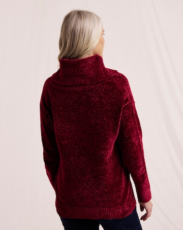 Julipa Cable Cowl Neck Chenile Jumper