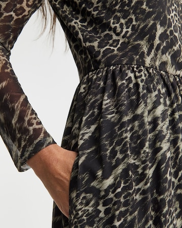Mesh Long Sleeve Dress