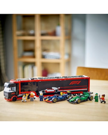 LEGO City F1 Truck with RB20 & AMR24 F1 Cars Playset 60445