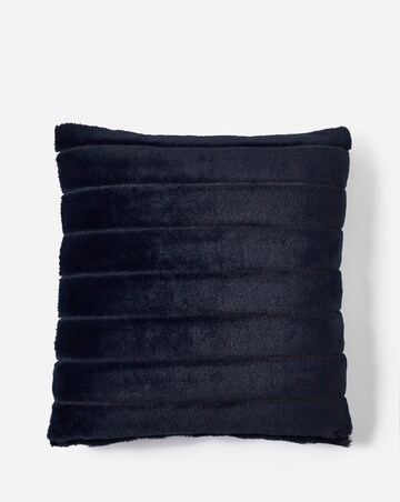 Large Ribbed Faux Fur Cushion