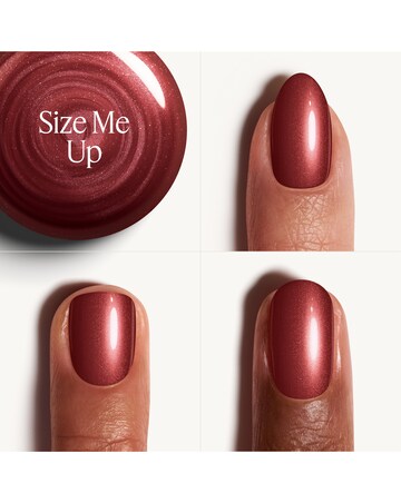Gel by essie Size Me Up Metallic Burgundy Red Nail Polish, 13.5ml