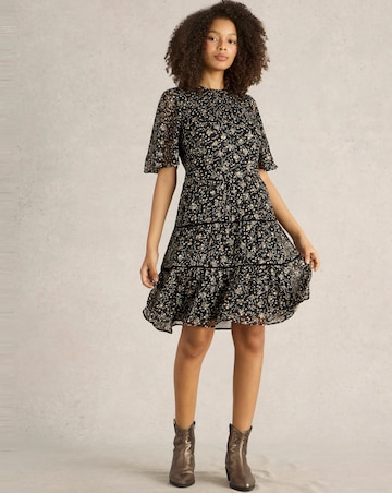 White Stuff Erin Metallic Dress