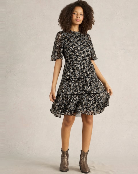 White Stuff Erin Metallic Dress
