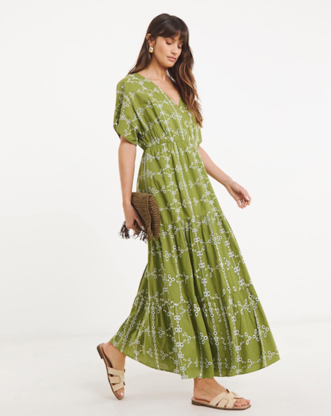 Green Fabric Cheesecloth Outlet Womens | Outlet | Ambrose Wilson