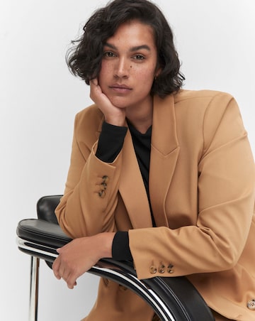Mango Greta Tan Blazer