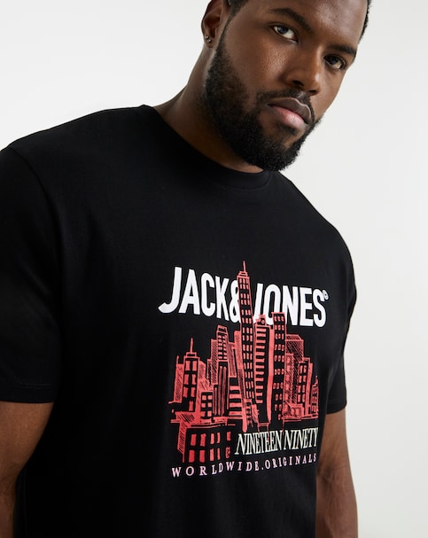 JACK & JONES York Logo T-Shirt - Black