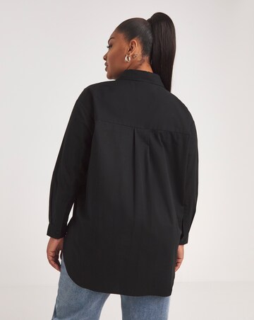 Black Relaxed Cotton Poplin Shirt