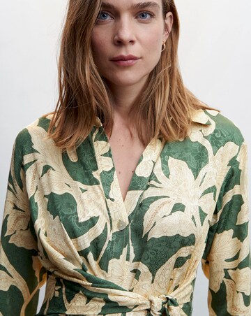 Mango Floral Jacquard Dress