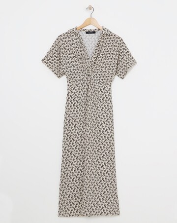 Short Sleeve Twist Front Dress