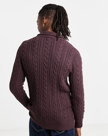 Cable 1/4 Zip Neck Jumper