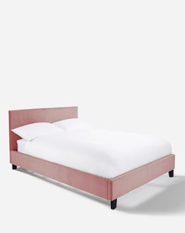 Hayden Velvet Bed Frame with 3 Layer Memory Foam Hybrid Mattress