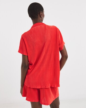 Plisse Lounge Short Set