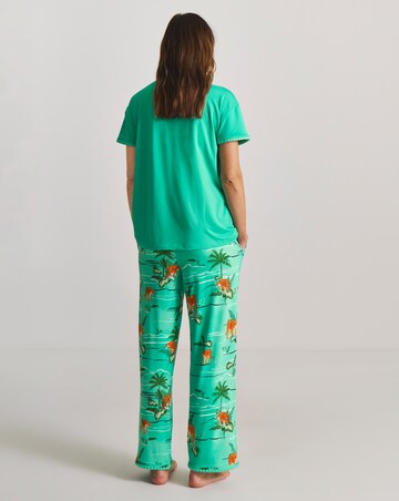 Figleaves Tiger Blanket Stitch Pyjama Set