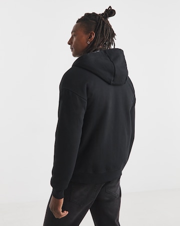 Borg Lined Full Zip Relaxed Hoodie