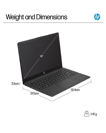HP 14-ep2500sa 14" Laptop - Intel Celeron 4GB 128GB - Jet Black