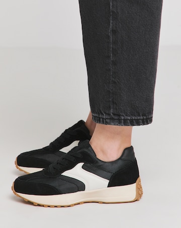 Akira Suede Retro Runner Trainer Extra Wide EEE Fit