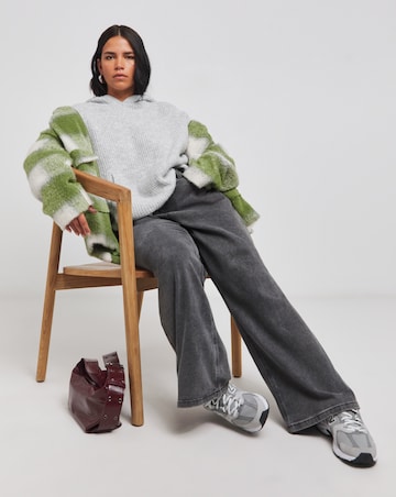 Simply Be Grey Marl Knitted Hoodie