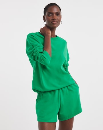 Washed Crew Neck Lounge Short Set