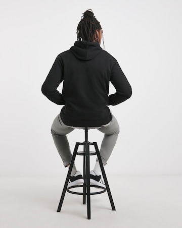 Overhead Hoodie Extra Long Length- Black