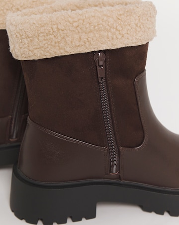 Florence Borg Lined Two Way Ankle Boots - Extra Wide Fit (EEE)