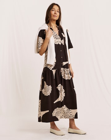 Julipa Button Down Jersey Midi Dress