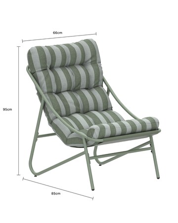 Charles Bentley Green Stripe Bistro Set