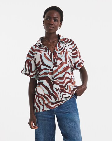 Collar Detail Short Sleeve Tunic