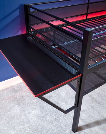 X Rocker Sanctum Mid Sleeper and Desk Gaming Combo - Black