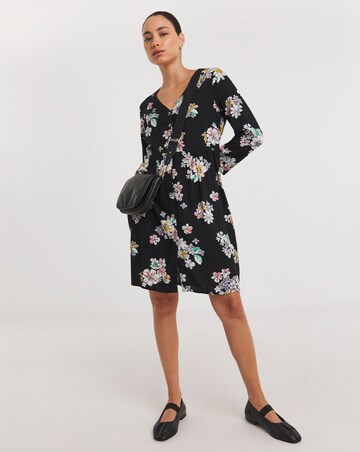Floral Relaxed Button Through Smock Dress