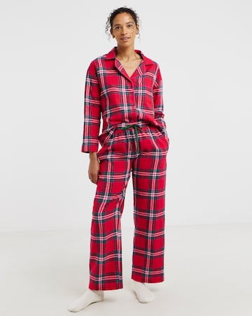 Pretty Secrets Check Button Up Pyjama Set