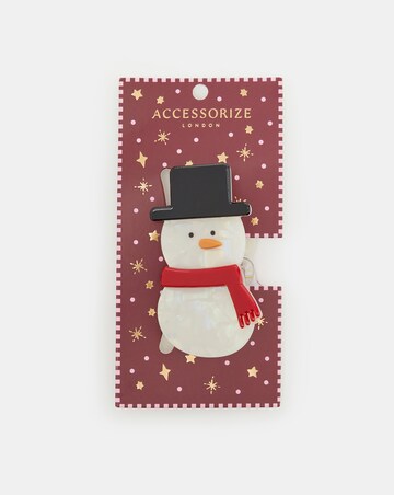 Accessorize Christmas Snowman Claw Clip