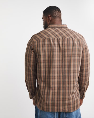 Long Sleeve Button Checked Shirt