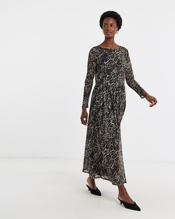 Mesh Long Sleeve Dress