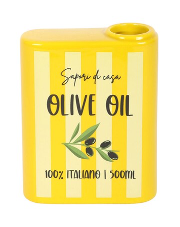 Olive Oil Tin Shaped Ceramic Flower Vase