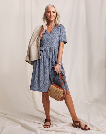 Julipa Turn Up Cuff Pure Cotton Dress