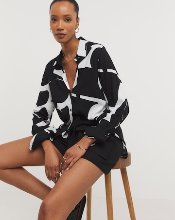 Dipped Back Viscose Shirt