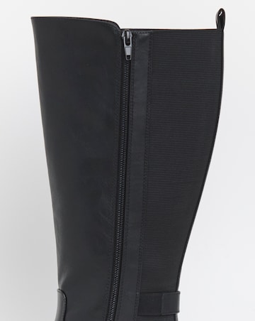 Cushion Walk Elastic Buckle Boot E Fit Standard Calf
