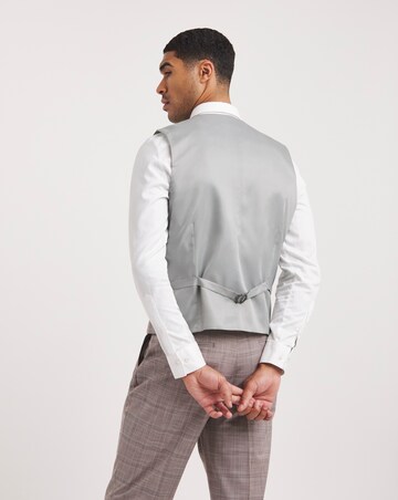 Jordan Burgundy Check Suit Waistcoat