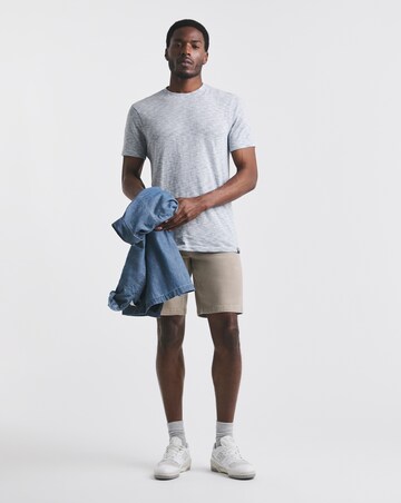 Union Textured Stripe T-Shirt- Indigo/ White