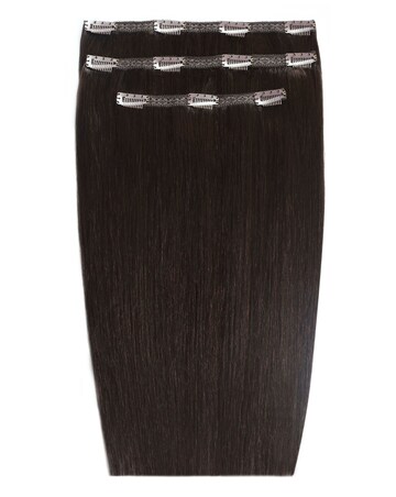 Beauty Works Deluxe Clip in 18inch Hair Extensions - Ebony