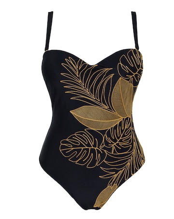 MAGISCULPT Embroidered Bandeau Underwired Swimsuit