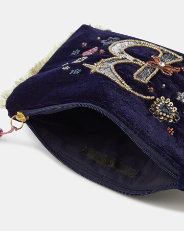 Accessorize Initial Velvet Pouch