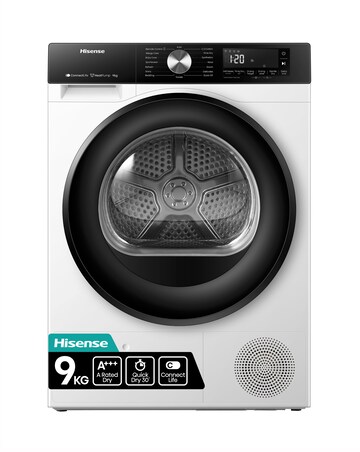 Hisense 3S Series DH3S902BW3 WiFi-enabled 9kg Heat Pump Tumble Dryer - White