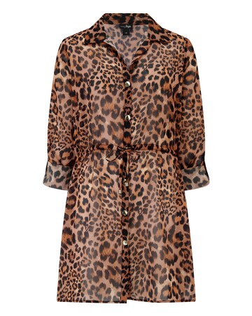 Pour Moi Chiffon Button Through Beach Shirt