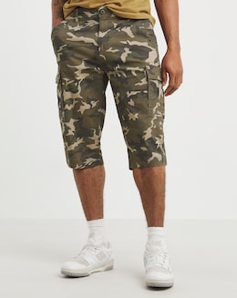 3/4 Length Cotton Stretch Cargo Short