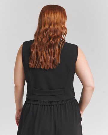 Flounce London Black Tailored Waistcoat