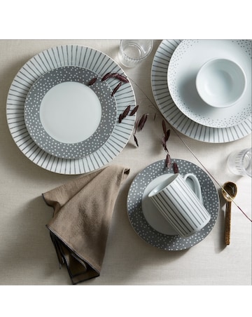 Waterside 36 Piece Grey Starter Dinner Set